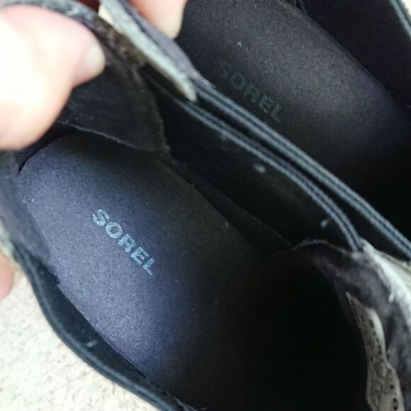 Sorel Lea Wedges boots Gray leather size 10 - Picture 9 of 14